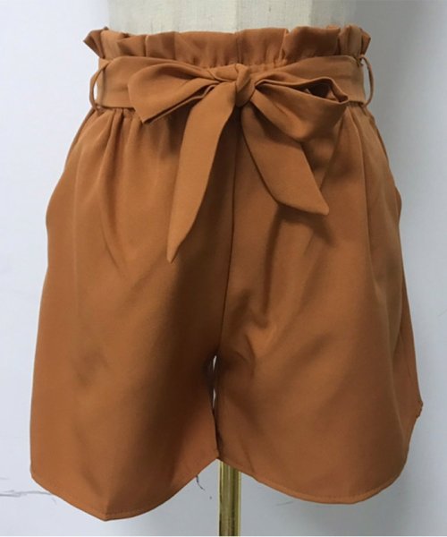 イーハイフン ウエストリボンキュロットパンツ