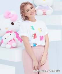 SHIFFON(SHIFFON)/CYBERJAPAN DANCERS(サイバージャパンダンサーズ) KANAデザイン【HELLO KITTY】Tシャツ/ホワイト