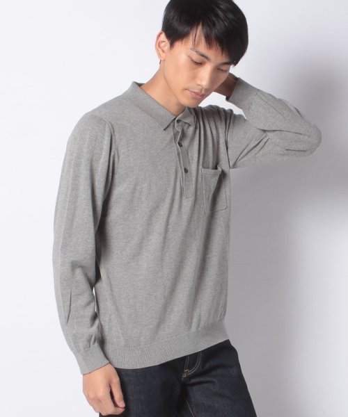 B.C STOCK　OUTLET(ベーセーストックアウトレット)/14G L/S POLO/グレーA