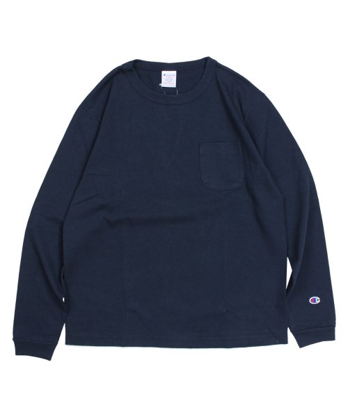 CHAMPION(チャンピオン)/チャンピオン Champion Tシャツ 長袖 メンズ レディース LONG SLEEVE T－SHIRT ブラック ホワイト グレー ネイビー 黒 白 C5－/ネイビー