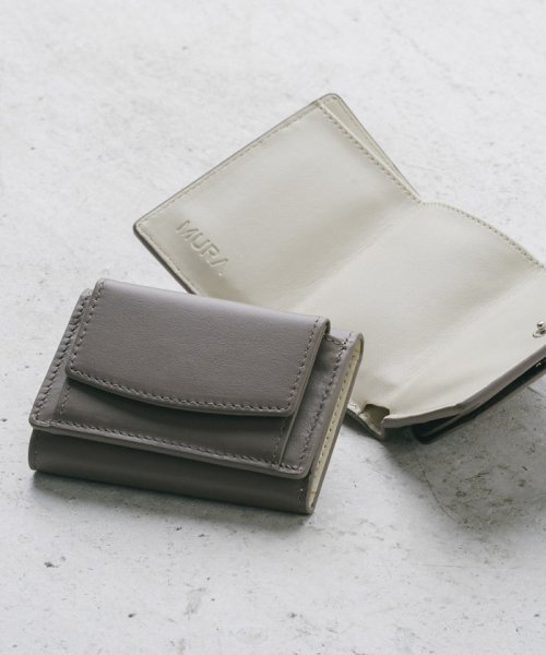 MURA(ムラ)/MURA ムラ イタリアンレザー スキミング防止機能付き 三つ折り財布/グレー