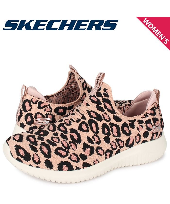 スケッチャーズ Skechers ウルトラフレックス スニーカー スリッポン レディース Ultra Flex レオパード Tnbk スケッチャーズ Skechers Magaseek