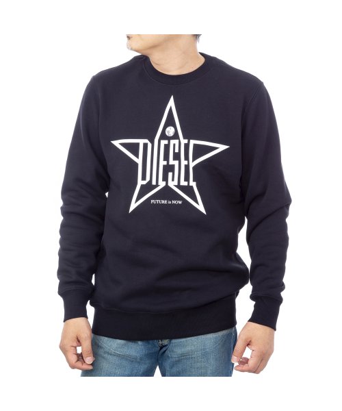 DIESEL(ディーゼル)/DIESEL(apparel)　00SNS8 0CATU　SWEATSHIRTS/ネイビー