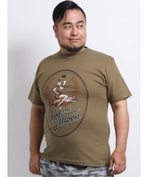 GRAND-BACK(グランバック)/【大きいサイズ】グランバック/GRAND－BACK 綿BOMBガール クルーネック半袖Tシャツ/カーキ