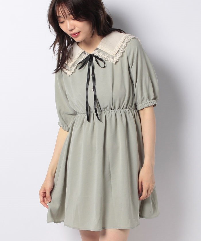 セール リボン付 襟付ワンピース オリーブデオリーブ Olive Des Olive Magaseek