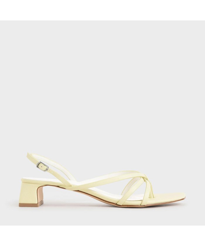 セール 再入荷 ストラッピーサンダル Strappy Sandals Yellow チャールズ アンド キース Charles Keith Magaseek