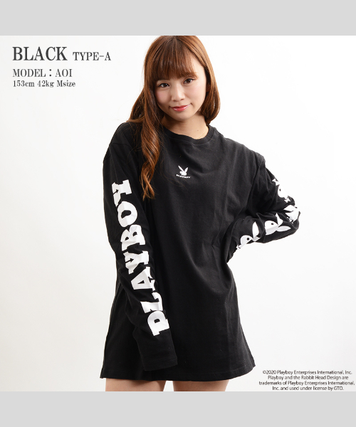 通販の PLAYBOY/ASHLEY&PANDA Tシャツ ブラックXL | artfive.co.jp