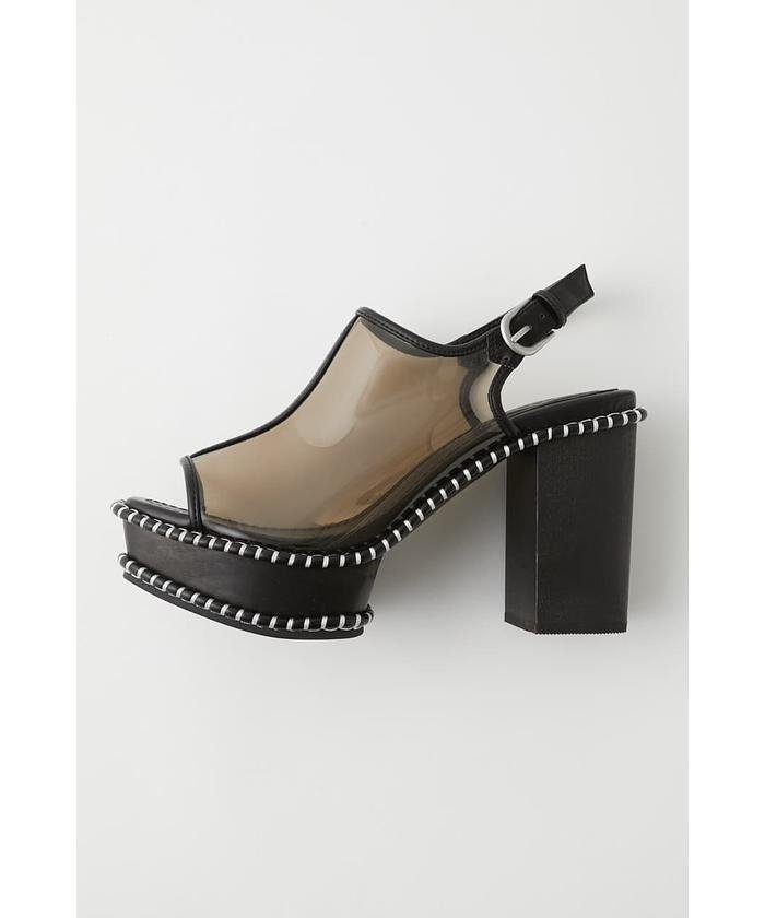 ＜マガシーク＞ マウジー WOODEN SOLE CLEAR SABOT レディース BLK S MOUSSY】