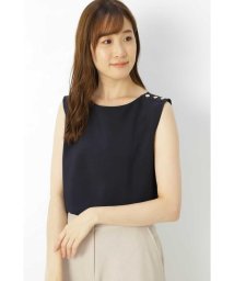 NATURAL BEAUTY BASIC(ナチュラルビューティーベーシック)/[洗える]ノースリブラウス/ネイビー