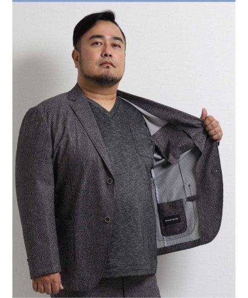 セール 大きいサイズ グランバック Grand Back ライトウェーブ セットアップ2釦ジャケット グランバック Grand Back Magaseek