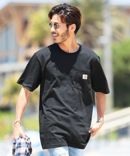 ジギーズショップ Jiggys Shop Carhartt カーハート ポケット Tシャツ Tシャツ メンズ ティーシャツ 半袖 クルーネック ビッグシルエット ビッグ Magaseek