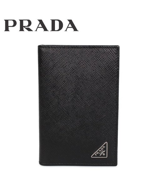 プラダ Prada パスケース カードケース Id 定期入れ サフィアーノ メンズ Saffiano Triangolo ブラック 黒 2mc101 Qhh プラダ Prada Magaseek