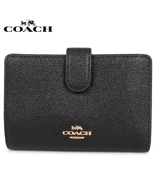 COACH コーチ　折り財布　ブラック　黒色　二つ折り財布