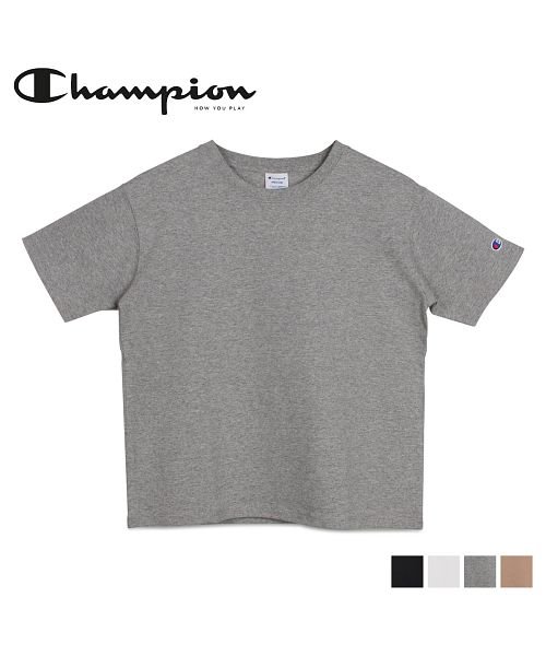 CHAMPION(チャンピオン)/チャンピオン Champion Tシャツ 半袖 レディース CREW NECK T－SHIRT ブラック ホワイト グレー ブラウン 黒 白 CW－M322'/グレー