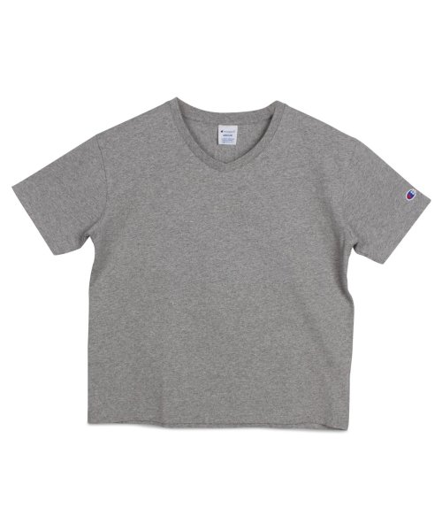 CHAMPION(チャンピオン)/チャンピオン Champion Tシャツ 半袖 レディース V NECK T－SHIRT ブラック ホワイト グレー ブラウン 黒 白 CW－M323'/グレー