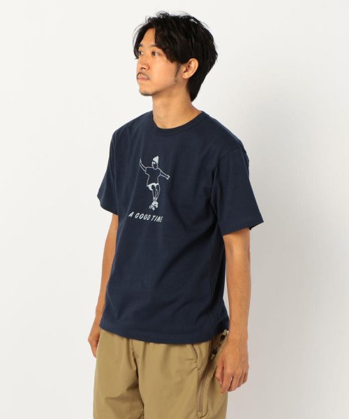 GLOSTER(GLOSTER)/サマープリント Tシャツ [GLOSTER LOAD]/ネイビー系1