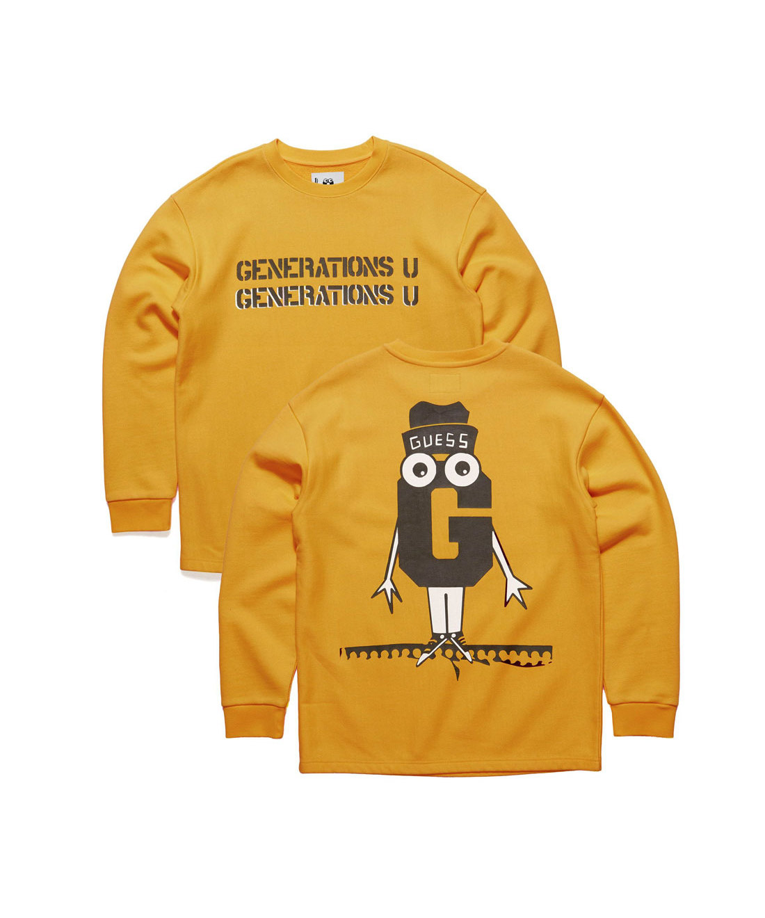 guess yellow sweatshirt