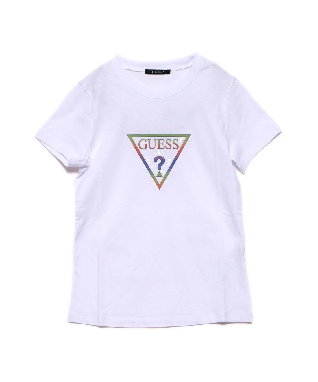 guess triangle logo tee