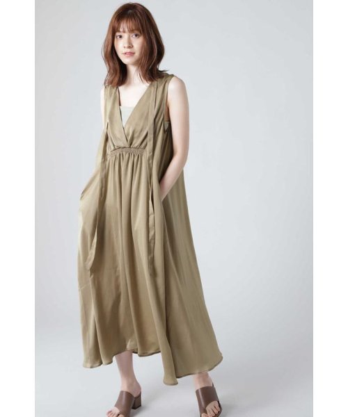 セール ノースリーブサテンワンピース ローズバッド Rose Bud Magaseek