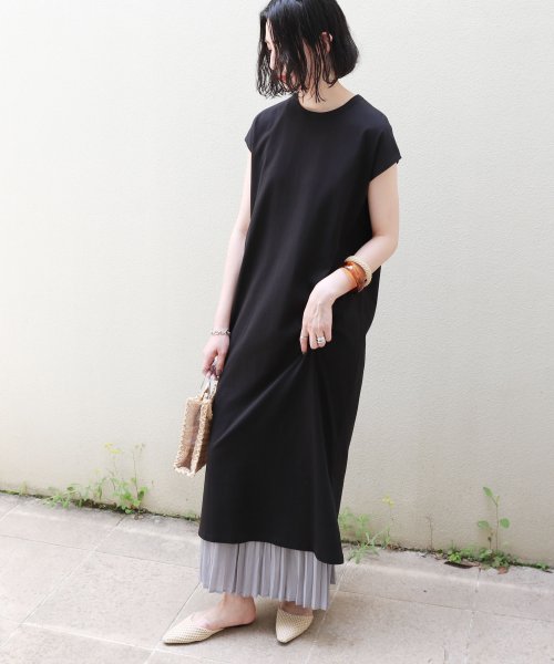 セール コットンフレンチスリーブ背中タックtシャツワンピース アンドミー And Me Magaseek