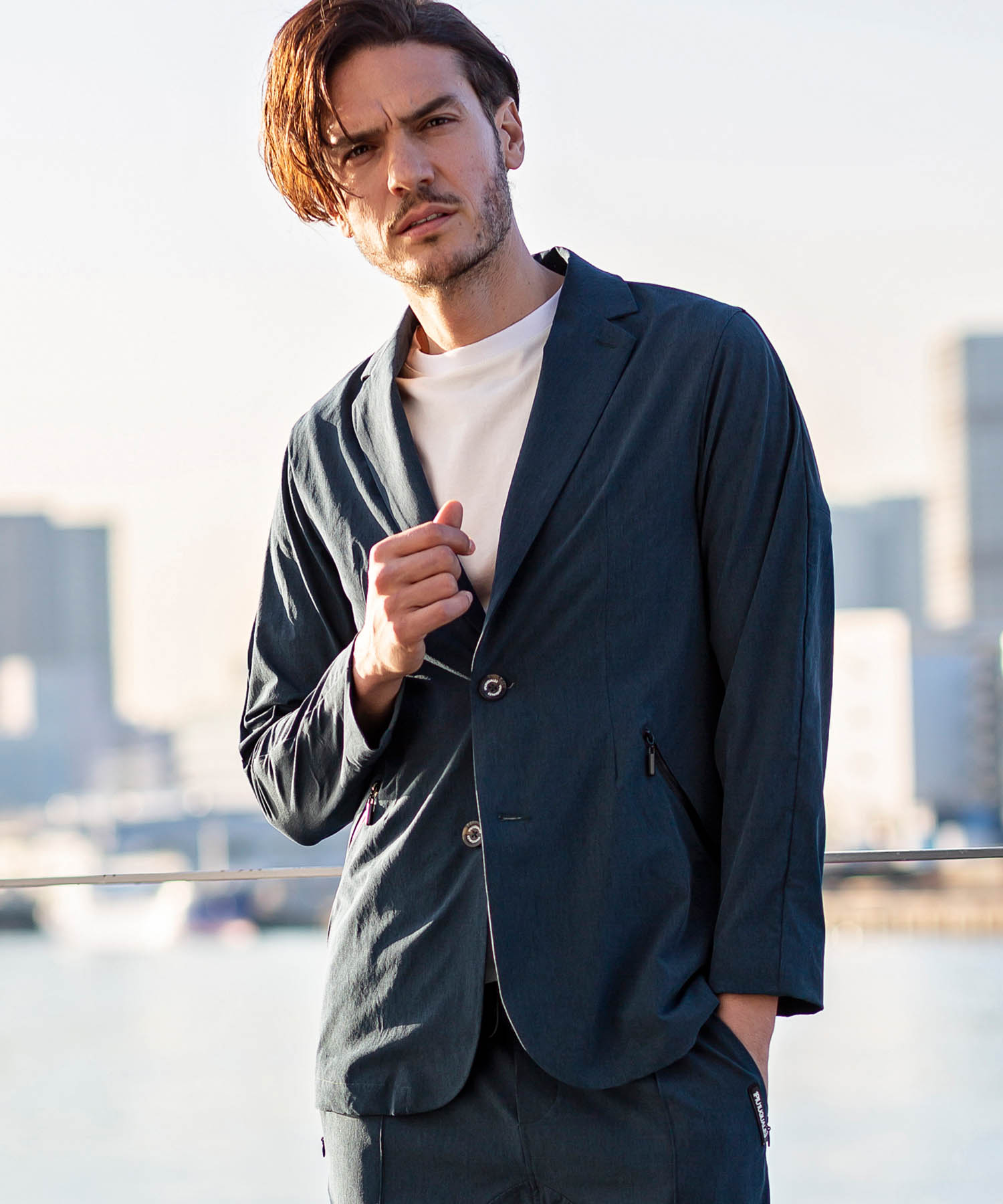 美品 1PIU1UGUALE3 トラベルジャケット シアサッカー IV 4WAYテクニカルトラベルジャケット(503251128)｜HANKYU MEN'S / 阪急メンズ