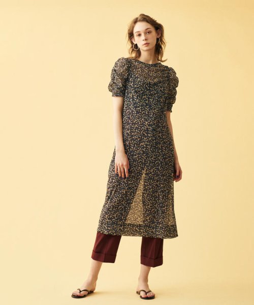 ラビラントプリント パフスリーブワンピース Souleiado Souleiado Magaseek