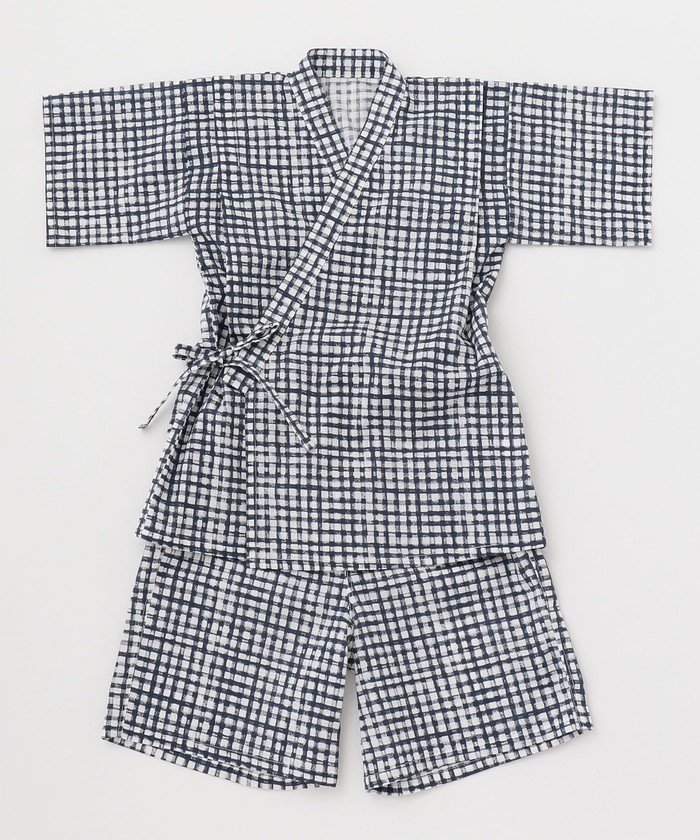 セール Glr 甚平 チェック柄 グリーンレーベルリラクシング キッズ Green Label Relaxing Kids Magaseek