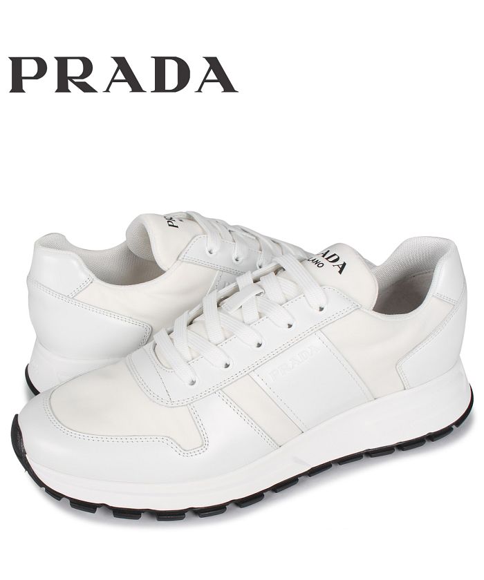 プラダ PRADA スニーカー メンズ PRAX 01 SNEAKER NYLON ホワイト 白 4E3463'
