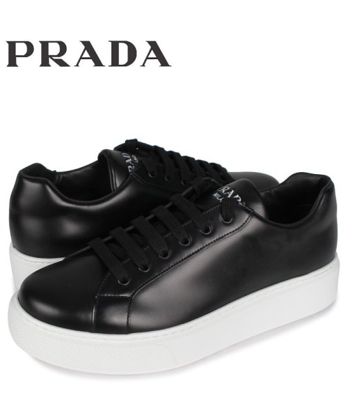 プラダ Prada スニーカー メンズ New Sneaker Fondo Cassetta ブラック 黒 4e34 プラダ Prada Magaseek