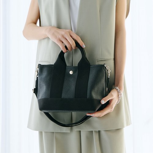 スコッチグレイン ネオレザー ミニ トート バッグ ショルダー付き S トプカピブレス Topkapi Breath Magaseek