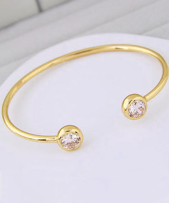 セール バングル レディース ラインストーン ブレスレット ゴールド バングル シルバー アクセサリー シンプル ジュエリー おしゃれ ミニミニストア Miniministore Magaseek