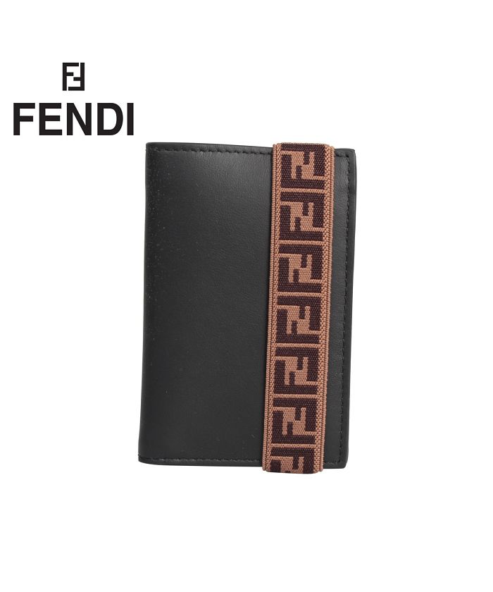 フェンディ FENDI カードケース パスケース 名刺入れ メンズ CARD CASE ブラック 黒 7M0265 A8VC [12/5 新入荷]