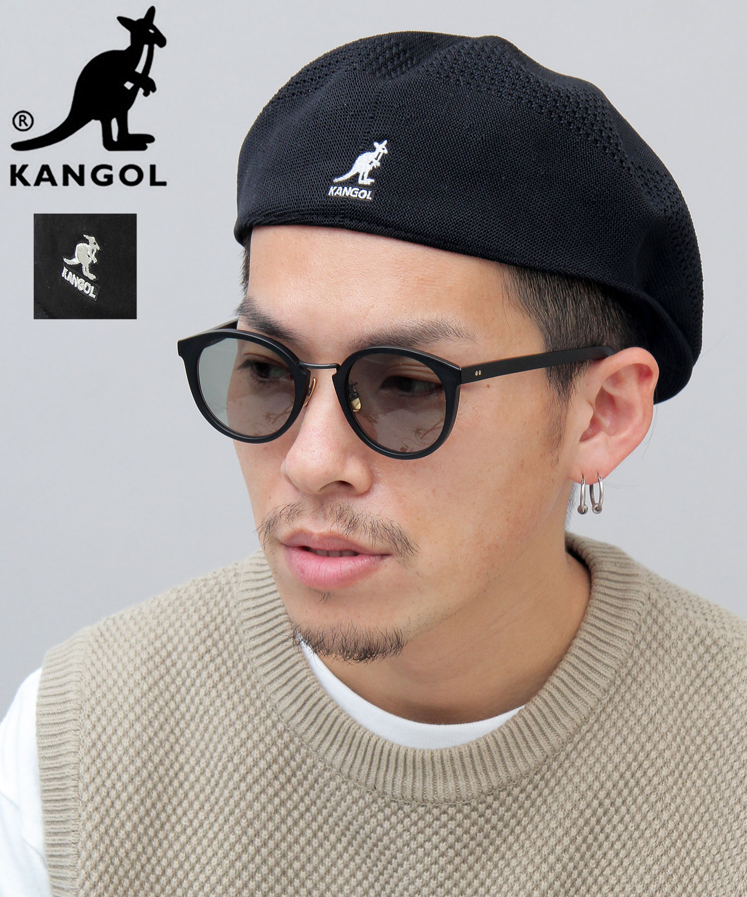 【KANGOL/カンゴール】メッシュハンチングベレー/504/TROPIC VENTAIR/ベレー帽