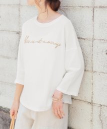 reca(レカ)/筆記体ロゴTシャツ/アイボリー