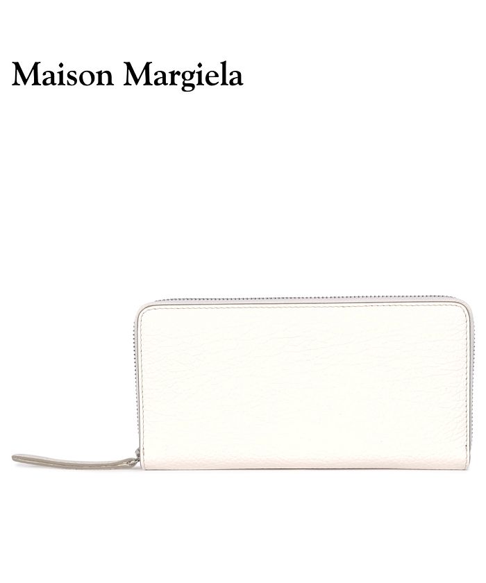 シルバー/レッド 【人気】Maison Margiela マルジェラ ジップ 長財布 