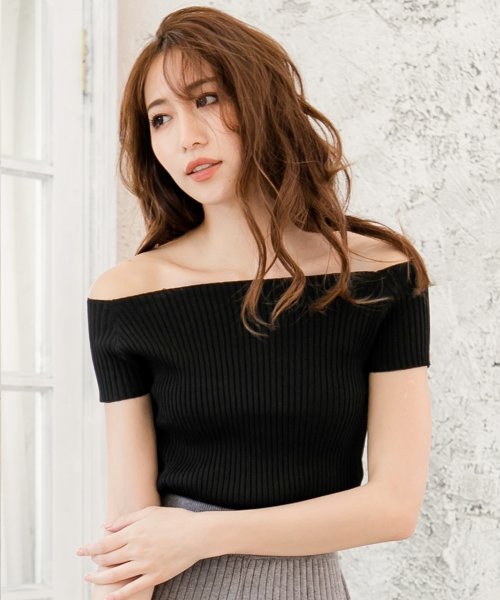 オフショルダーリブニットトップス トップス レディース 半袖 ニット リブ カットソー セクシー オフショルダー サマーニット リブニット 肩出 ジュリアブティック Julia Boutique Magaseek オフショルダーリブニットトップス トップス レディース 半袖 ニット リブ カットソー セクシー オフショルダー サマーニット リブニット 肩出 ジュリアブティック Julia Boutique Magaseek