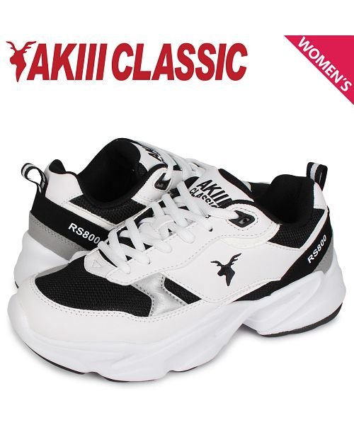 セール アキクラシック Akiii Classic スニーカー ダッドシューズ レディース 厚底 Rs800 ホワイト 白 Akc0002 アキクラシック Akiiiclassic Magaseek
