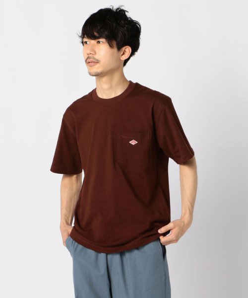 GLOSTER(GLOSTER)/【DANTON/ダントン】ポケット付Tシャツ JD－9041/ダークブラウン