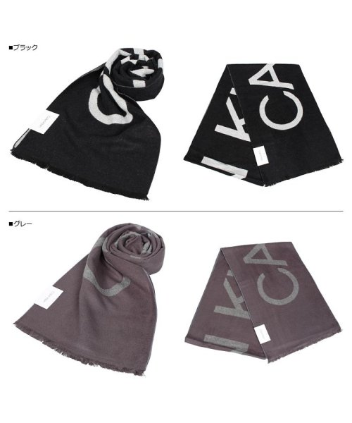 Calvin Klein(カルバンクライン)/カルバンクライン Calvin Klein マフラー ストール メンズ CK LOGO WOVEN SCARF ブラック グレー ネイビー 黒 1CK0124/ブラック