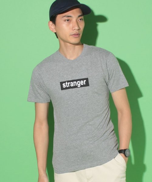 STYLEBLOCK(スタイルブロック)/ボックスロゴプリントクルーネック半袖Tシャツ/スエードグレー