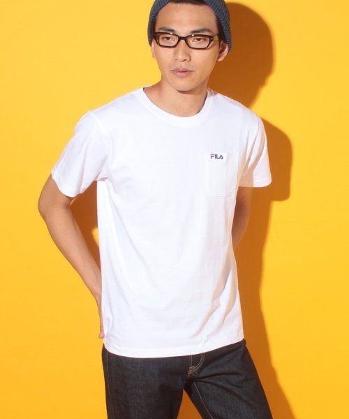 MARUKAWA(マルカワ)/【FILA】フィラ ポケット 半袖Tシャツ/ホワイト