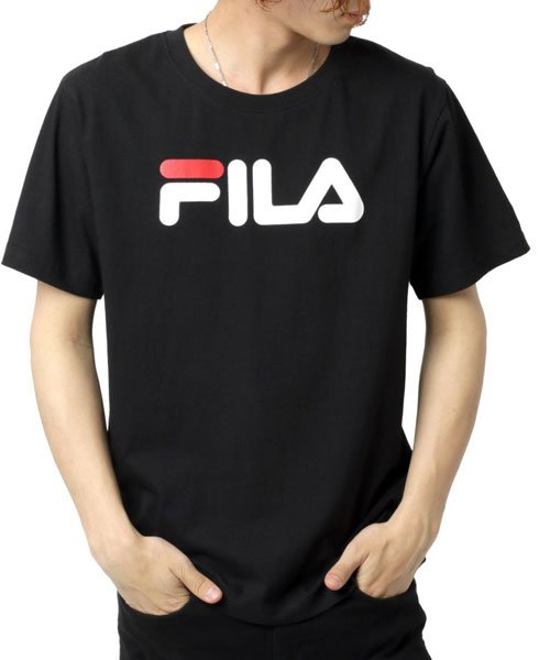 MARUKAWA(マルカワ)/【FILA】フィラ ロゴ 半袖Tシャツ　ユニセックス/ブラック