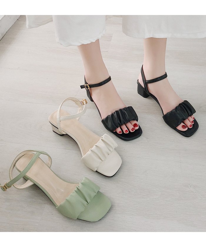セール サンダル レディース 靴 太ヒール ハイヒール ストラップ 春夏 歩きやすい 韓国風 ミニミニストア Miniministore Magaseek