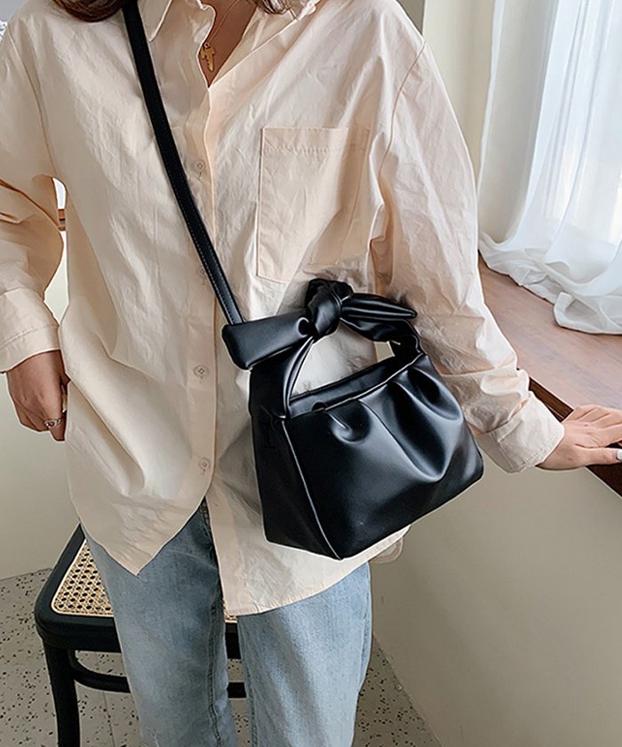 セール ショルダーバッグ レディース 革 斜めがけ 結びハンドル トートバッグ 小さめ 2way ハンドバック きれいめ 鞄 肩掛けバッグ ミニミニストア Miniministore Magaseek