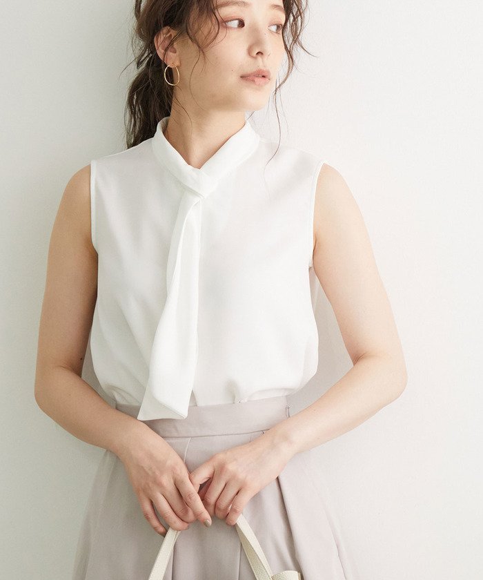 クーポン開催中 セール 28 Off ノースリーブボウタイブラウス ロペピクニック Rope Picnic Magaseek