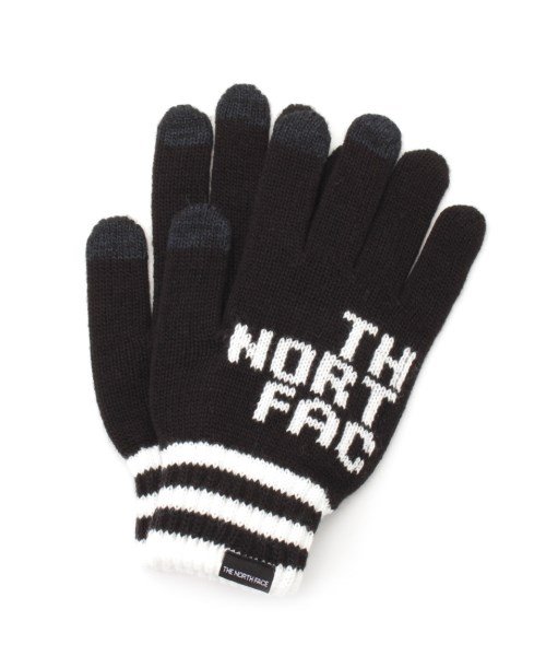 THE NORTH FACE(THE　NORTH　FACE)/【THE NORTH FACE】BIG LOGO E－KNIT GLOVE/BLK