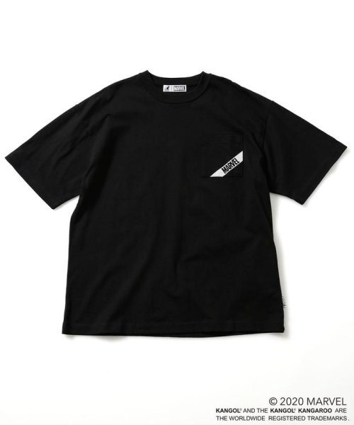 nano・universe(ナノ・ユニバース)/《WEB限定》MARVEL×KANGOL　ロゴBIG　Tシャツ/ブラック