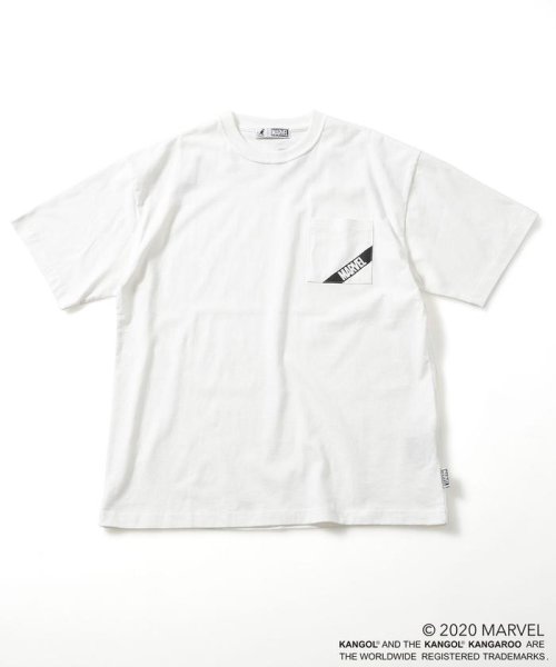 nano・universe(ナノ・ユニバース)/《WEB限定》MARVEL×KANGOL　ロゴBIG　Tシャツ/ホワイト