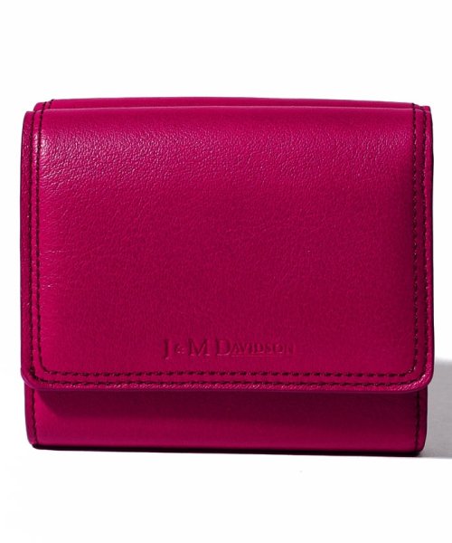 J&M DAVIDSON(ジェイアンドエム　デヴィッドソン)/【J&M DAVIDSON】Folding Wallet/Raspberry