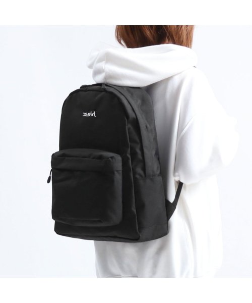 X-girl(エックスガール)/エックスガール リュック X－girl MILLS LOGO ADVENTURE DAYPACK 18L 105205053002 105215053002/ブラック系1